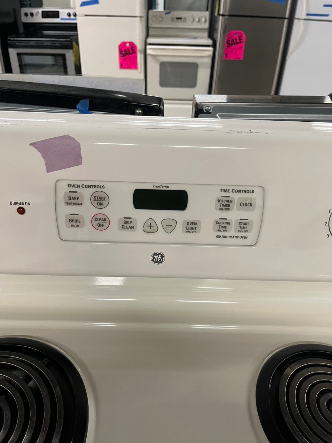 🥳🎉=Ge off white electric coil top electric range coil 220v 4 burner Refurbished in bake Broil self clean 30" #RERC29B