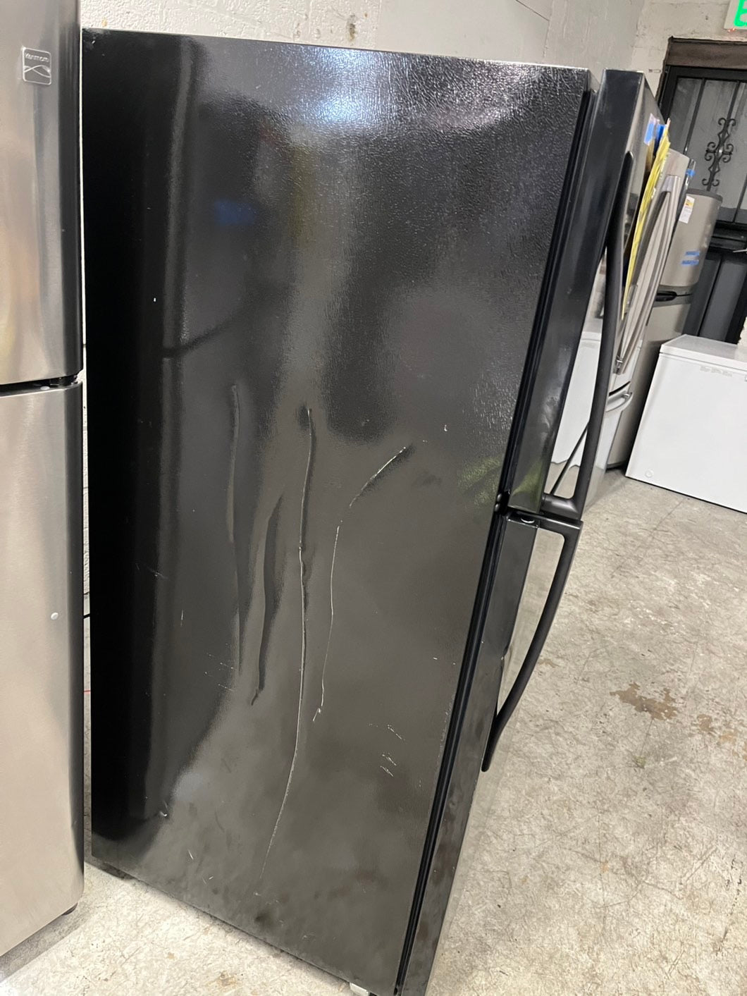 >2pc. Combo Special price🎉 whirlpool black top freezer refrigerator & electric stove same brand -used-refurbished 30" #RFWH39B2PC