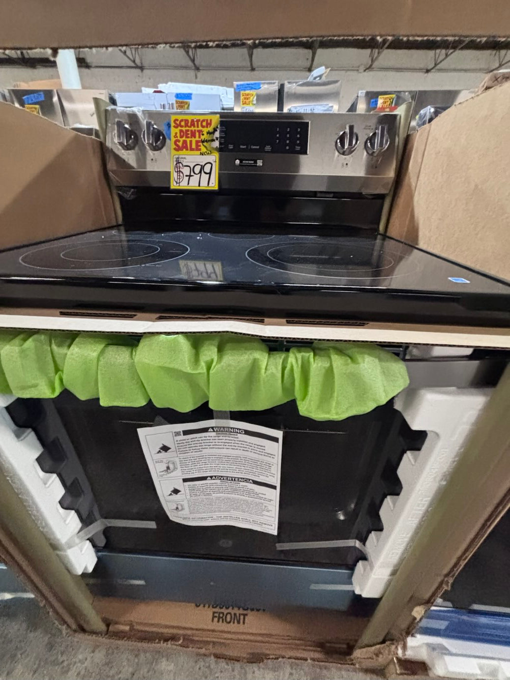 } new open box 📦 GE five burner stainless steel  ,bake broil , self clean #GES996B