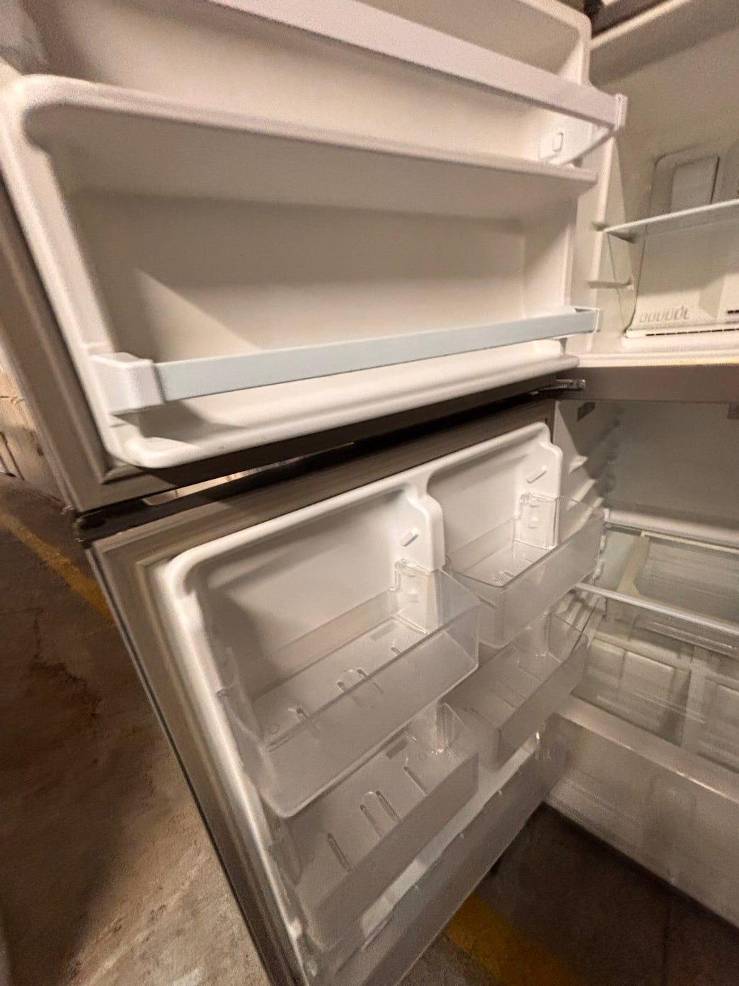 }}special 🔥28” whirlpool top freezer fridge stainless steel  used-refurbished working 💯  with warranty #FTW66ZB