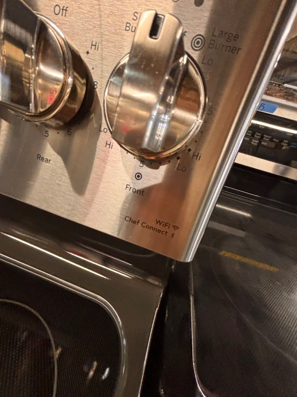 }} GE double oven Airfry convection oven electric 220v glass top range bake Broil roast self clean oven stainless steel working 💯  with warranty ! 30" used-Refurbished #GEST391B