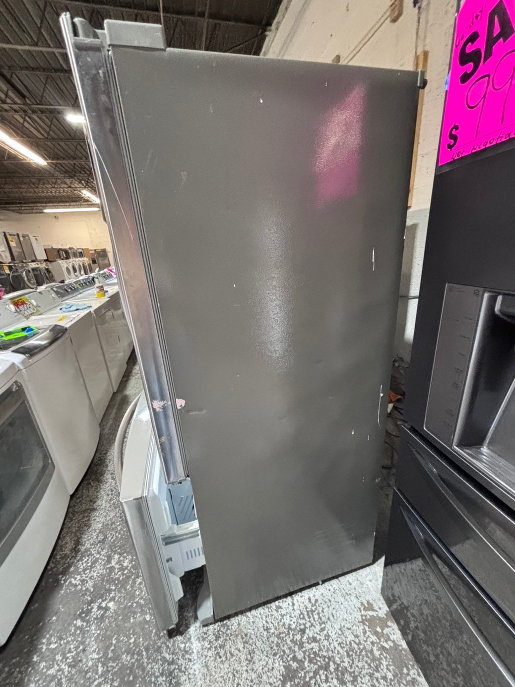 >* special 🔥used-Refurbished LG 36”w x69h x 29 depth refrigerator stainless steel w/ice & water dispenser 36 “ #LGDF74B