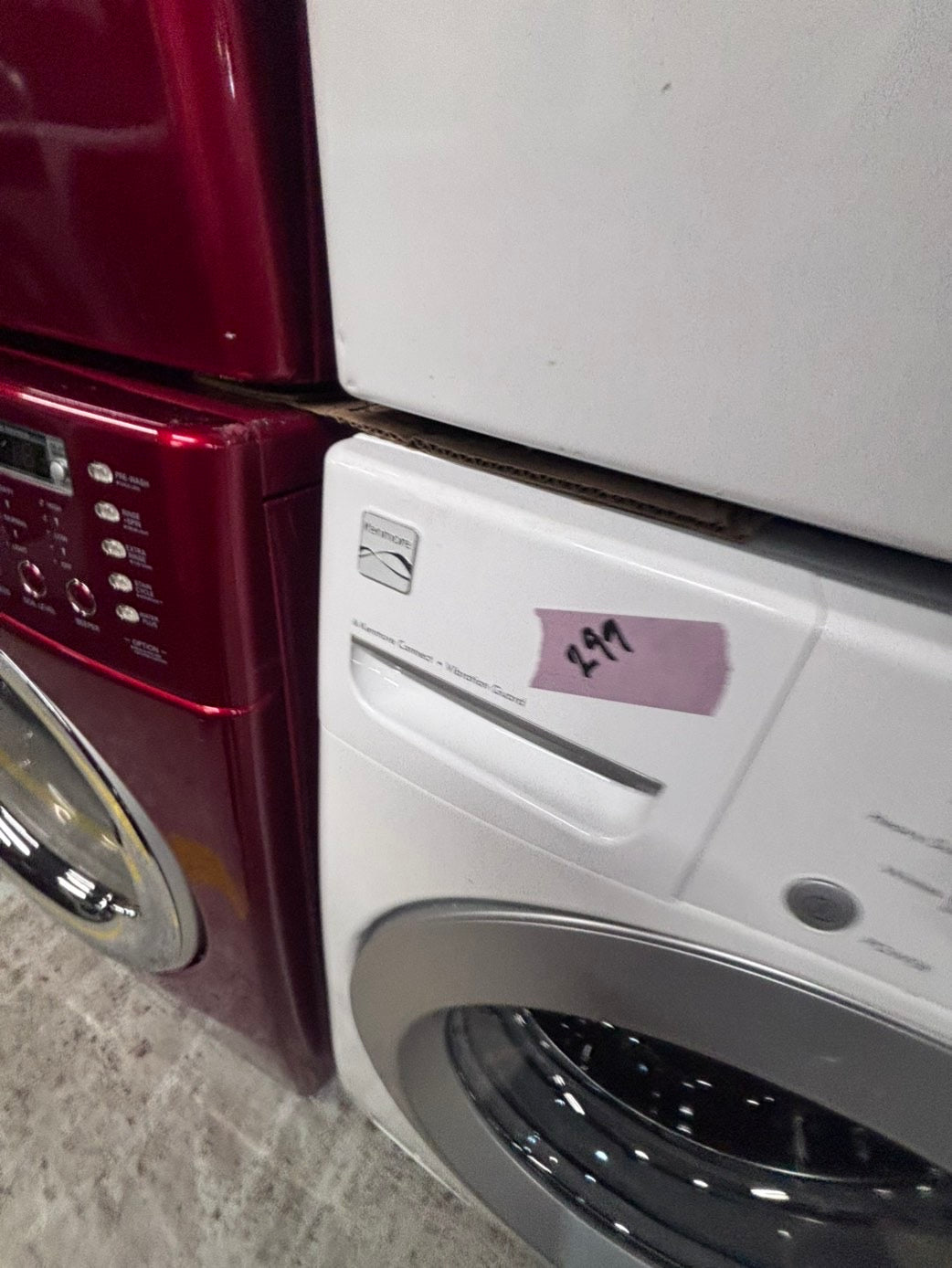 >*special 🔥mix & match kenmore washer & LG dryer set electric 220v front load stackable or side by side - sensor dry in white  #MX44V6BSET