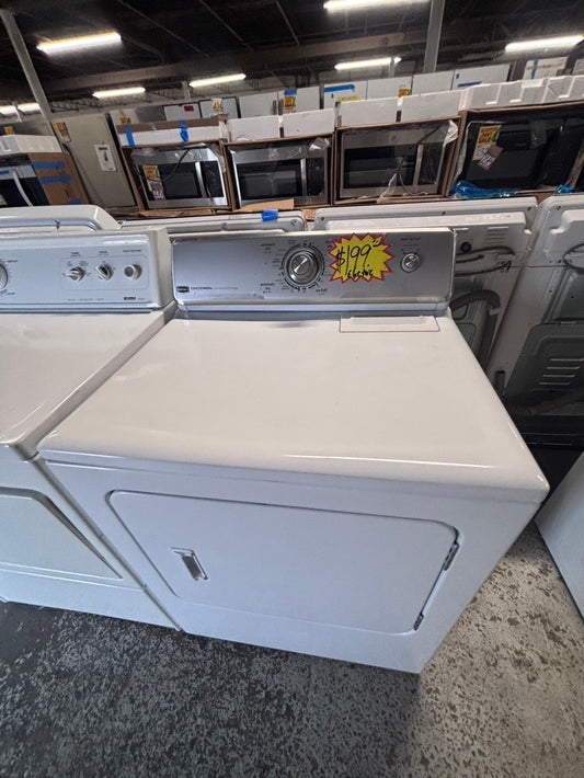 >maytag used-refurbished top load  dryer 29” electric 220v side x side large capacity  /item number #DA99JL