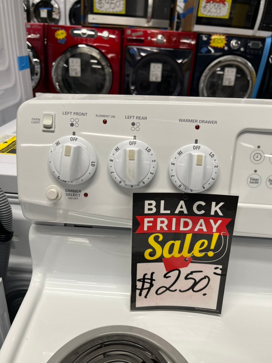 🔥Black Friday sale‼️ Kenmore electric coil range 220v 4 burner bake broil hi/low white   30" #EL56BAB