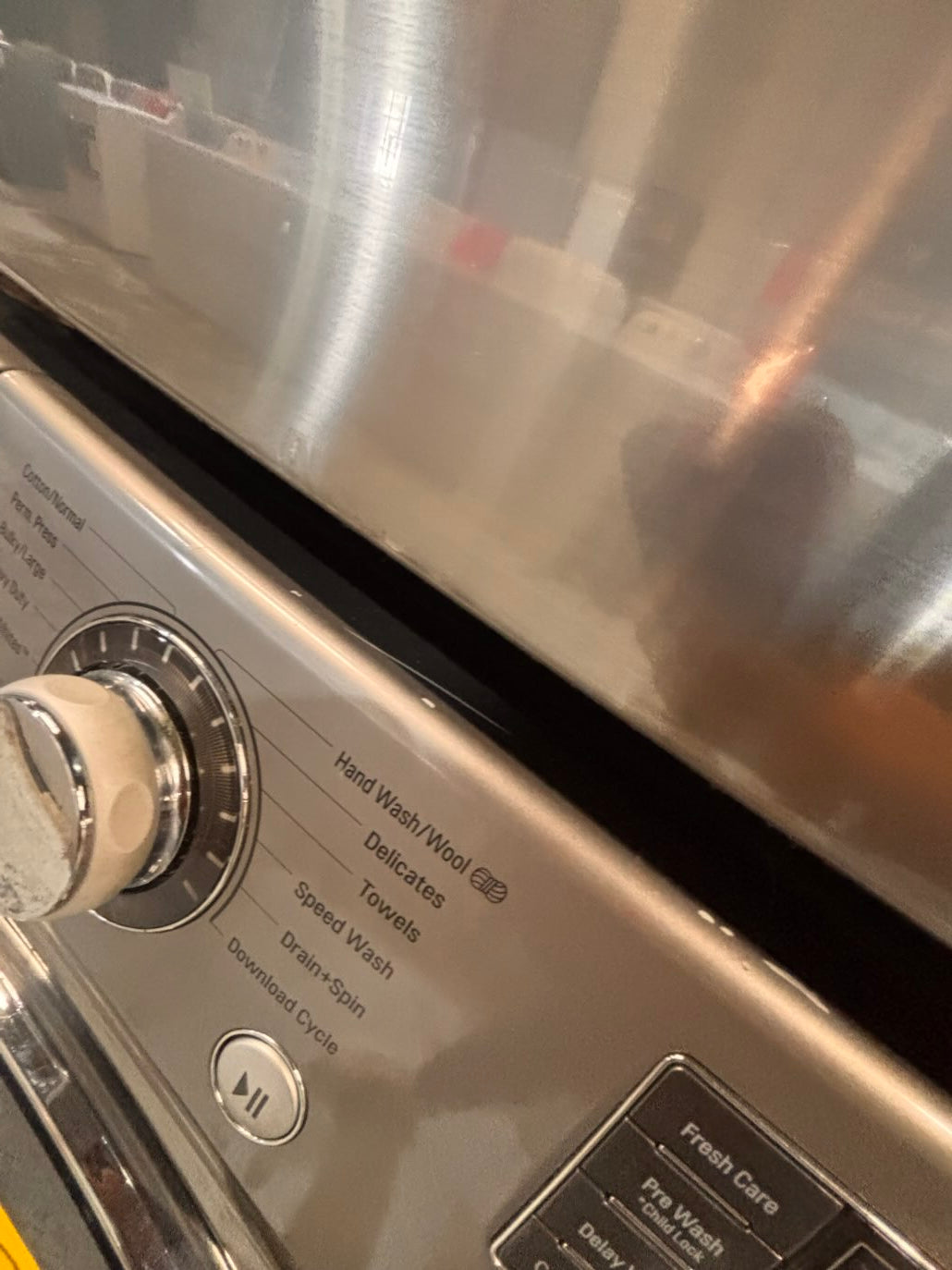 }}LG GAS  washer large capacity& dryer steam set front load stackable or side by side gray-silver 27” working 💯 with warranty !   used-Refurbished #LGSG3SET