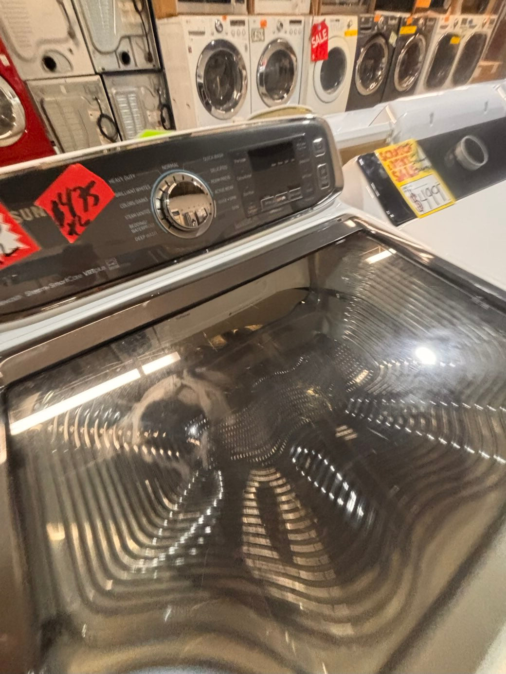 } }Samsung 27” white color Top load washer extra Large capacity 5.5cu.ft stainless steel Drum working 💯  with warranty ! used,refurbished #SAWTL12B