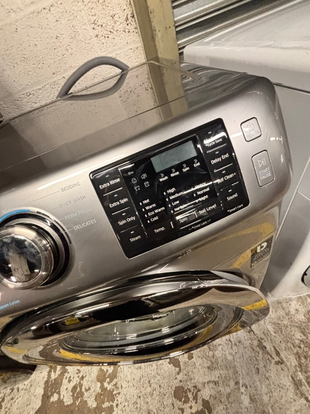 >💥Samsung silver  washer 4.5cu. ft. Large capacity, 27” stackable or side by side  used-refurbished         #SSD5GAB