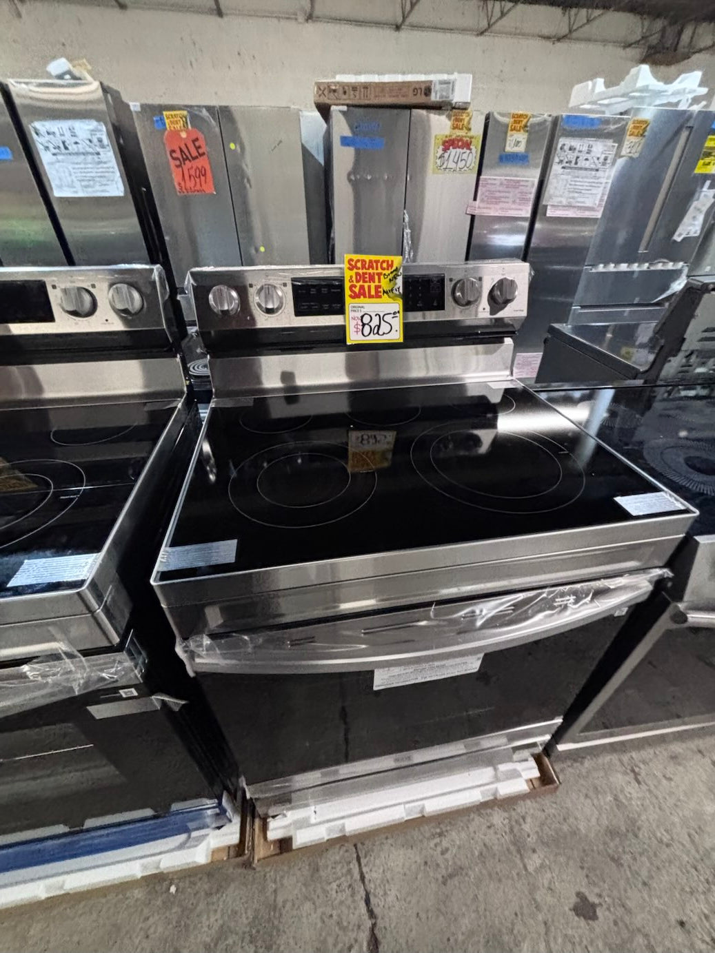 } new open box 📦 samsung five burner convection oven Airfry stainless steel  ,bake broil , self clean #WSAC6SB