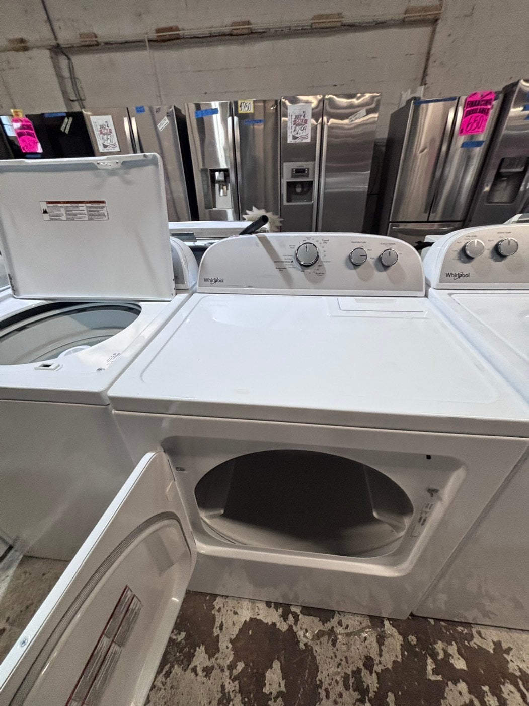 >*whirlpool top load washer  & electric dryer 220v  set top load side by side #TLSWT1YB
