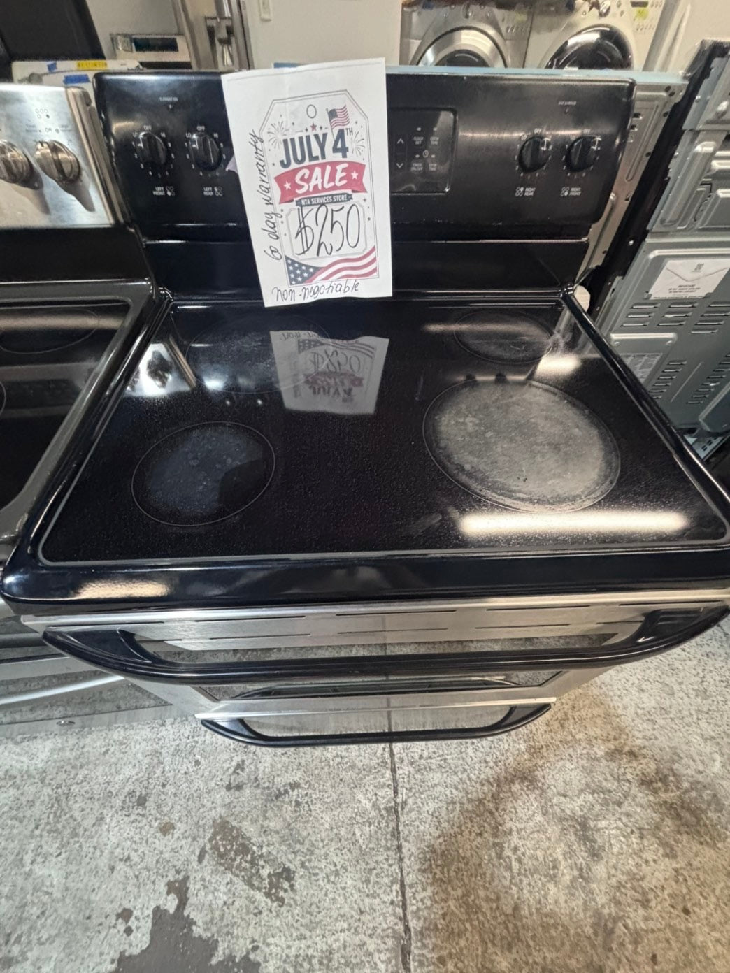 >*kenmore electric 220v glass top range bake Broil roast stainless steel 30" Refurbished #ELS4412B