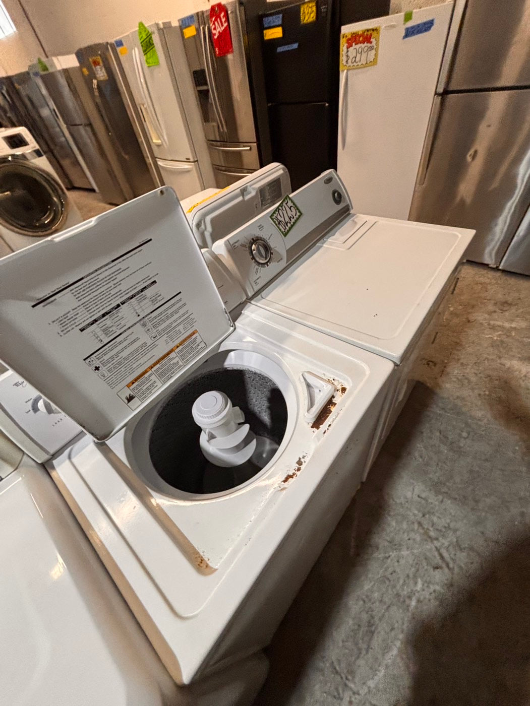 >*clearance🔥🔥🔥whirlpool top load washer  & electric dryer 220v  set top load side by side #TLCC5YB