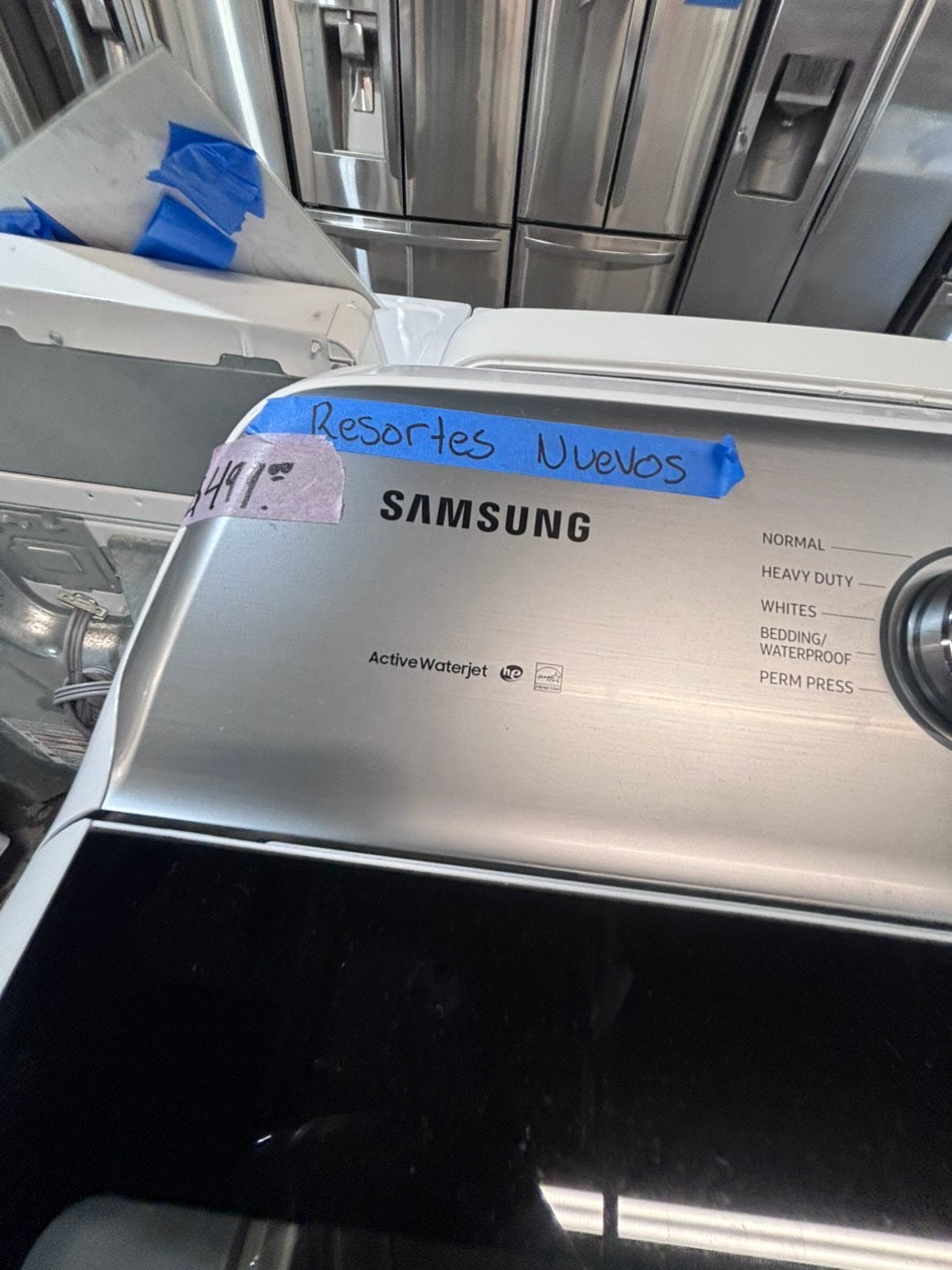 >*samsung extra  Large capacity white color Top load washer Drum stainless steel used,refurbished #SWPY57B