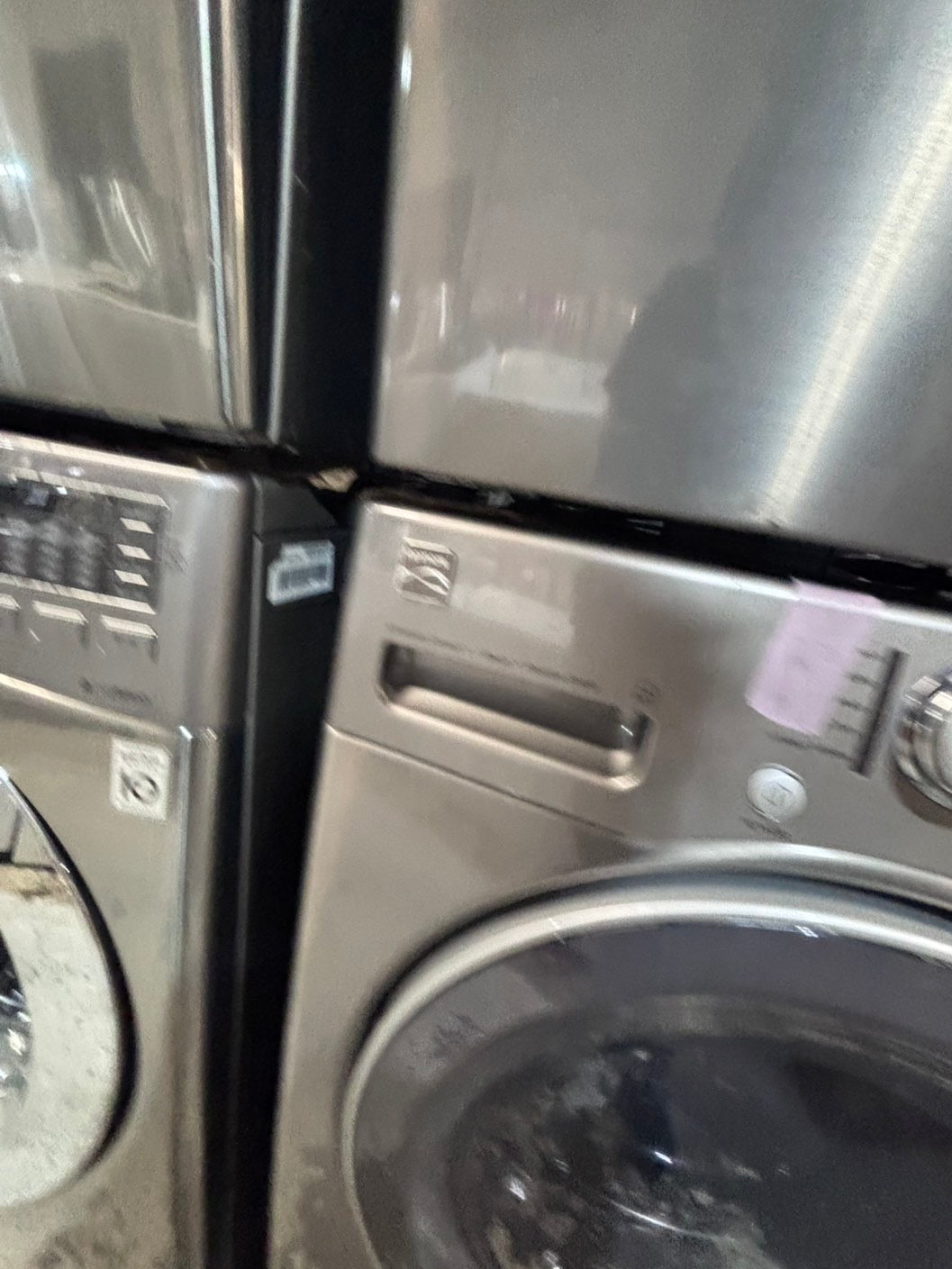 >*early July 4th special 🇺🇸kenmore washer & dryer set electric 220v front load stackable or side by side - sensor dry in gray color #GSS2BSET