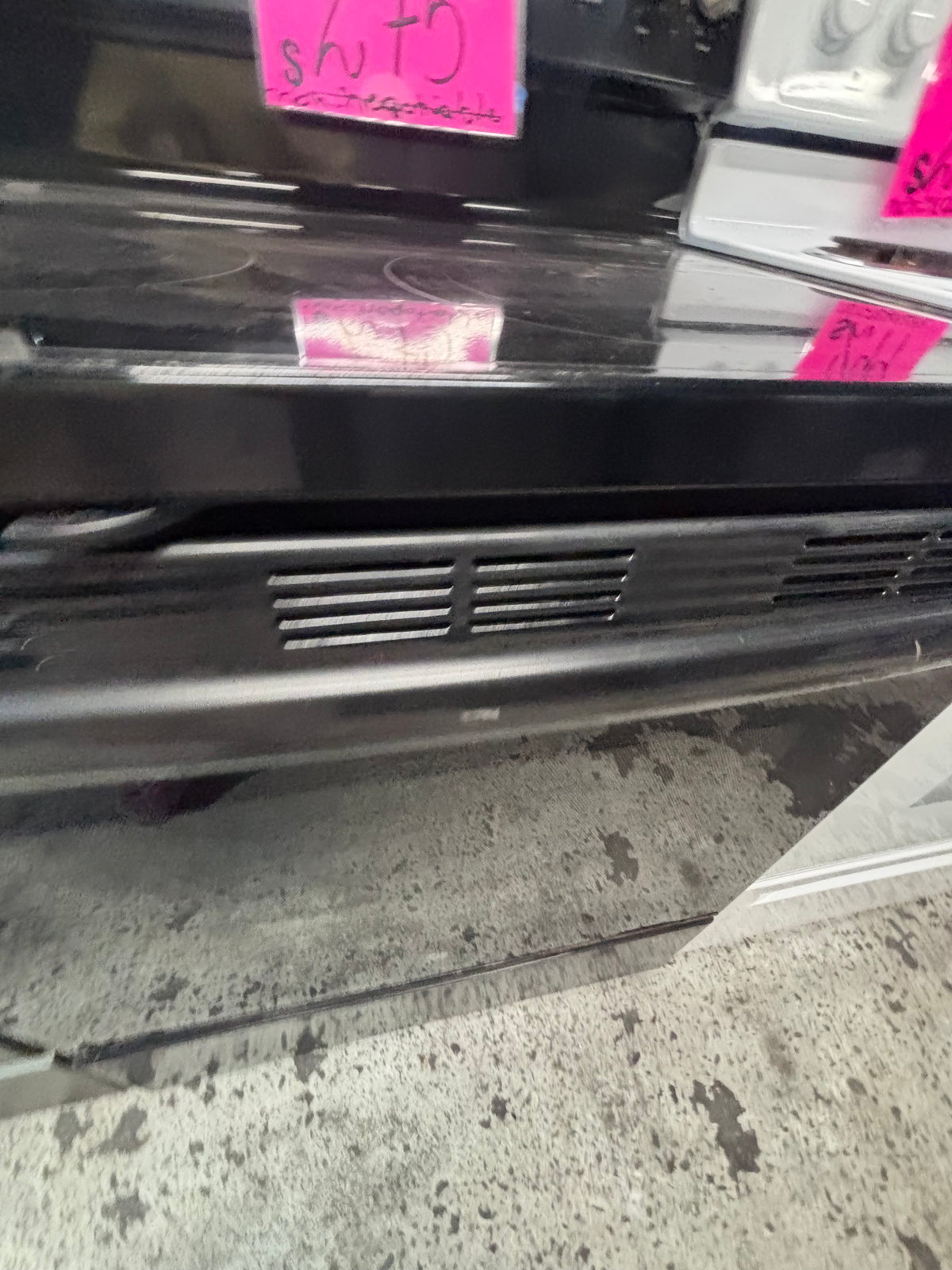 }sale🎈GE black electric 220v glass top range 5 burners bake Broil roast self clean black color 30" used-Refurbished working 💯with warranty  #BGE41B