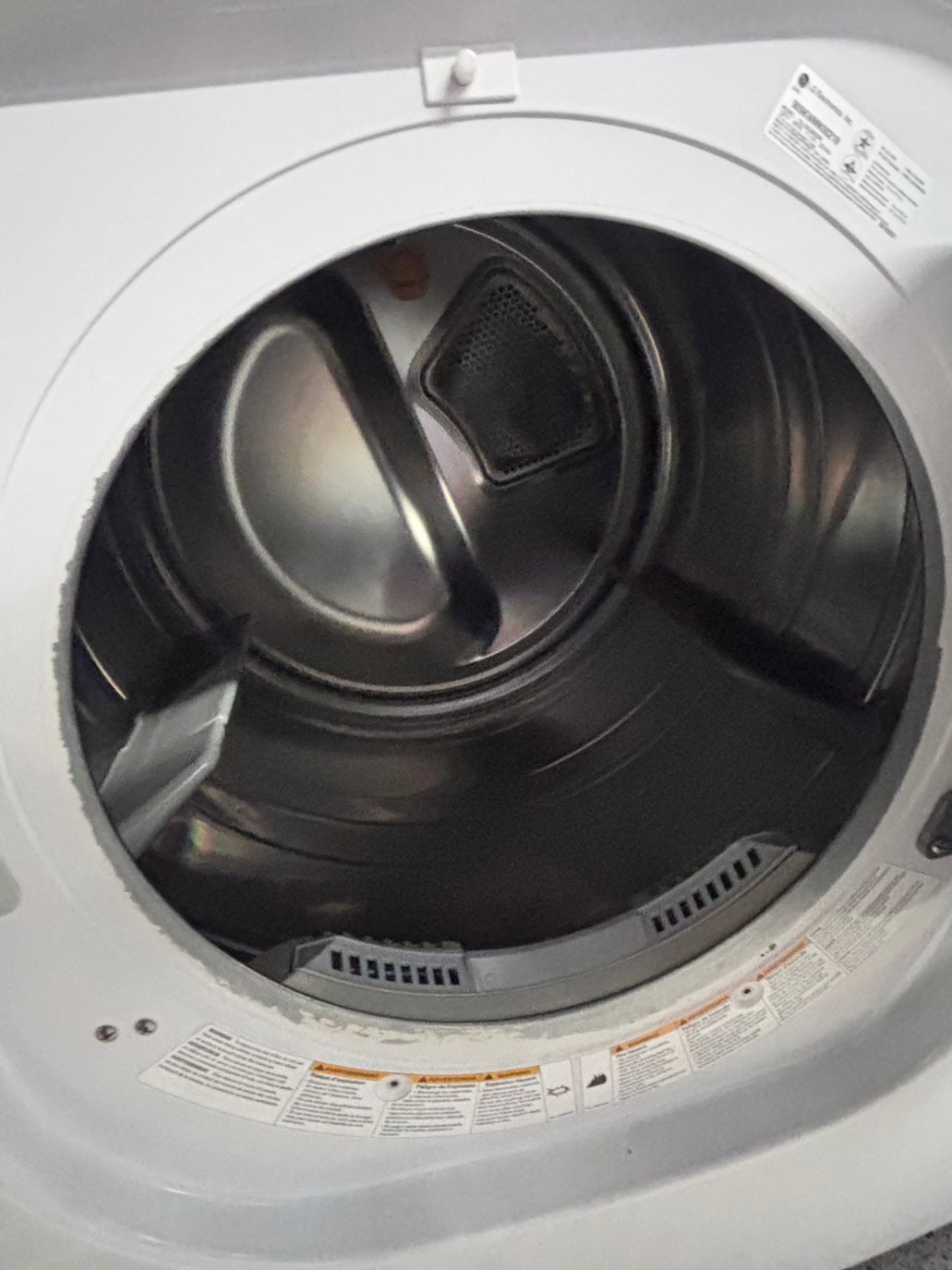 >special 🌟 LG  front load stackable GAS steam dryer in white , stainless steel drum 27" #GDLGZ0B