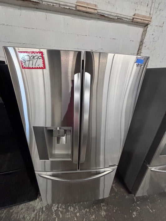 >LG French door Refrigerator counter depth stainless steel w/ ice water dispenser 36" #ARF31B
