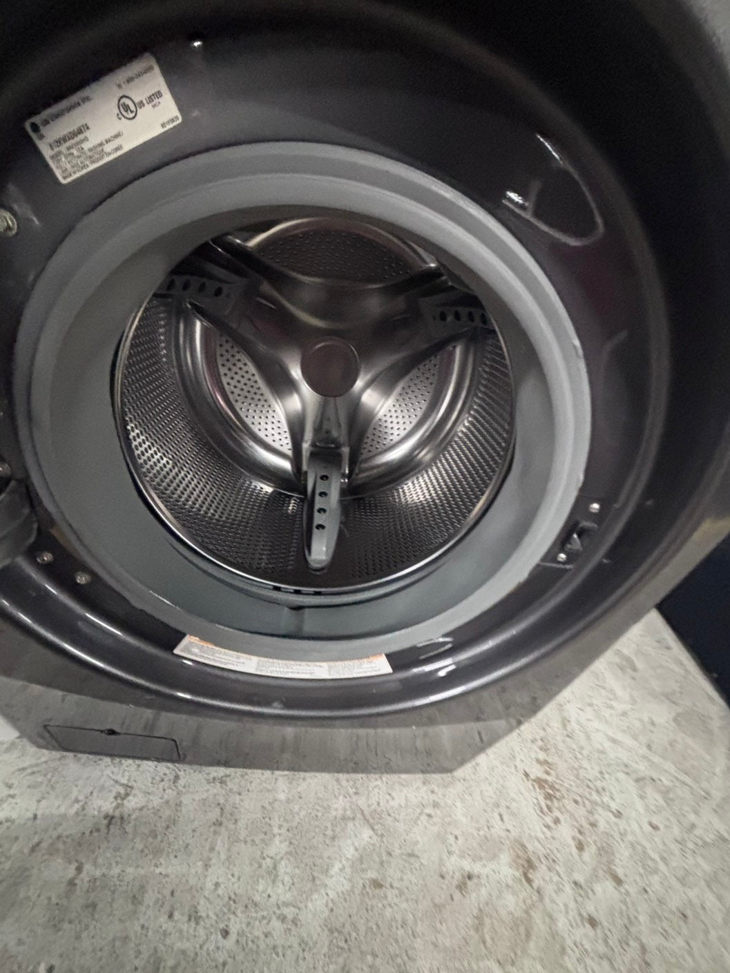 >💥LG washer 4.0 cu ft & dryer 7.5 cu ft set electric 220v front load stackable or side by side - sensor dry He in gray used-refurbished #WDHL44B