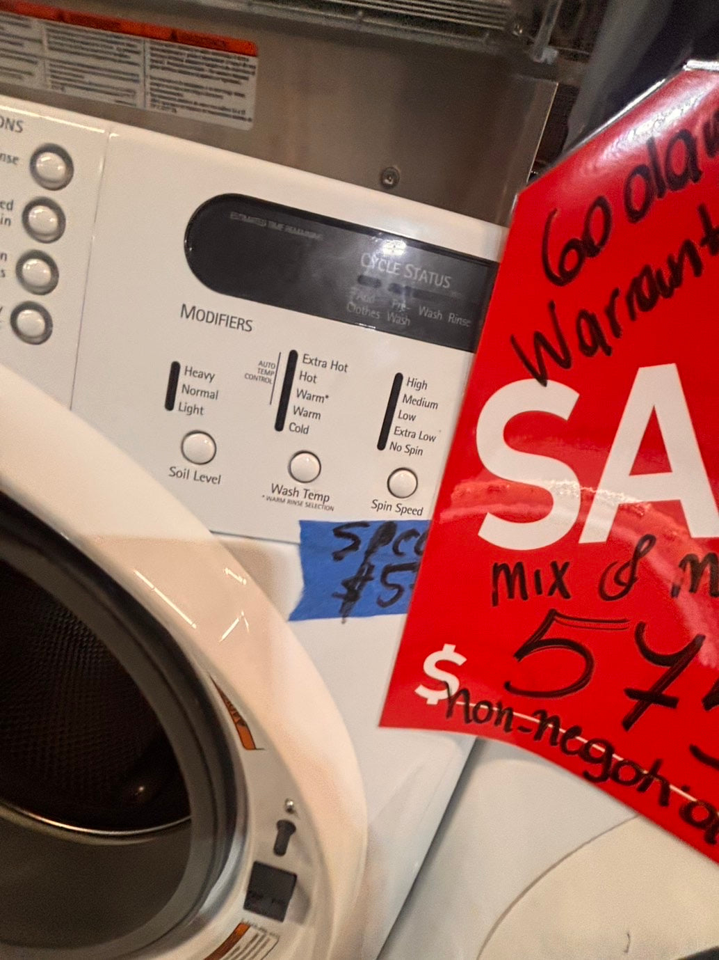 >*SALE🔥used- refurbished Kenmore washer & whirlpool dryer mix & match front load electric 220v large  capacity with pedestals in white  color 27” #ES8KV7B