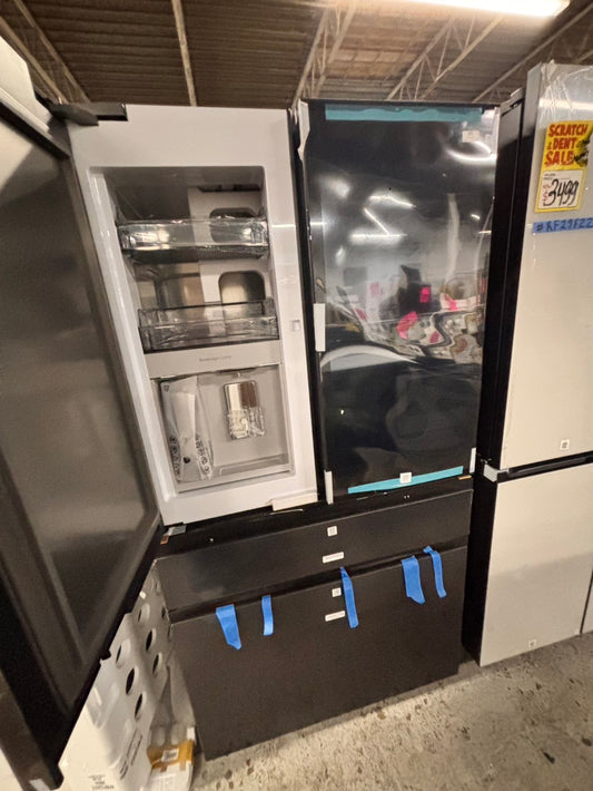 >special🎈New open box 📦 Samsung - Bespoke 23 cu. ft. Counter Depth 4-Door French Door Refrigerator with AI Family Hub+ - Charcoal Glass  & Black/Charcoal #RRSAG41B