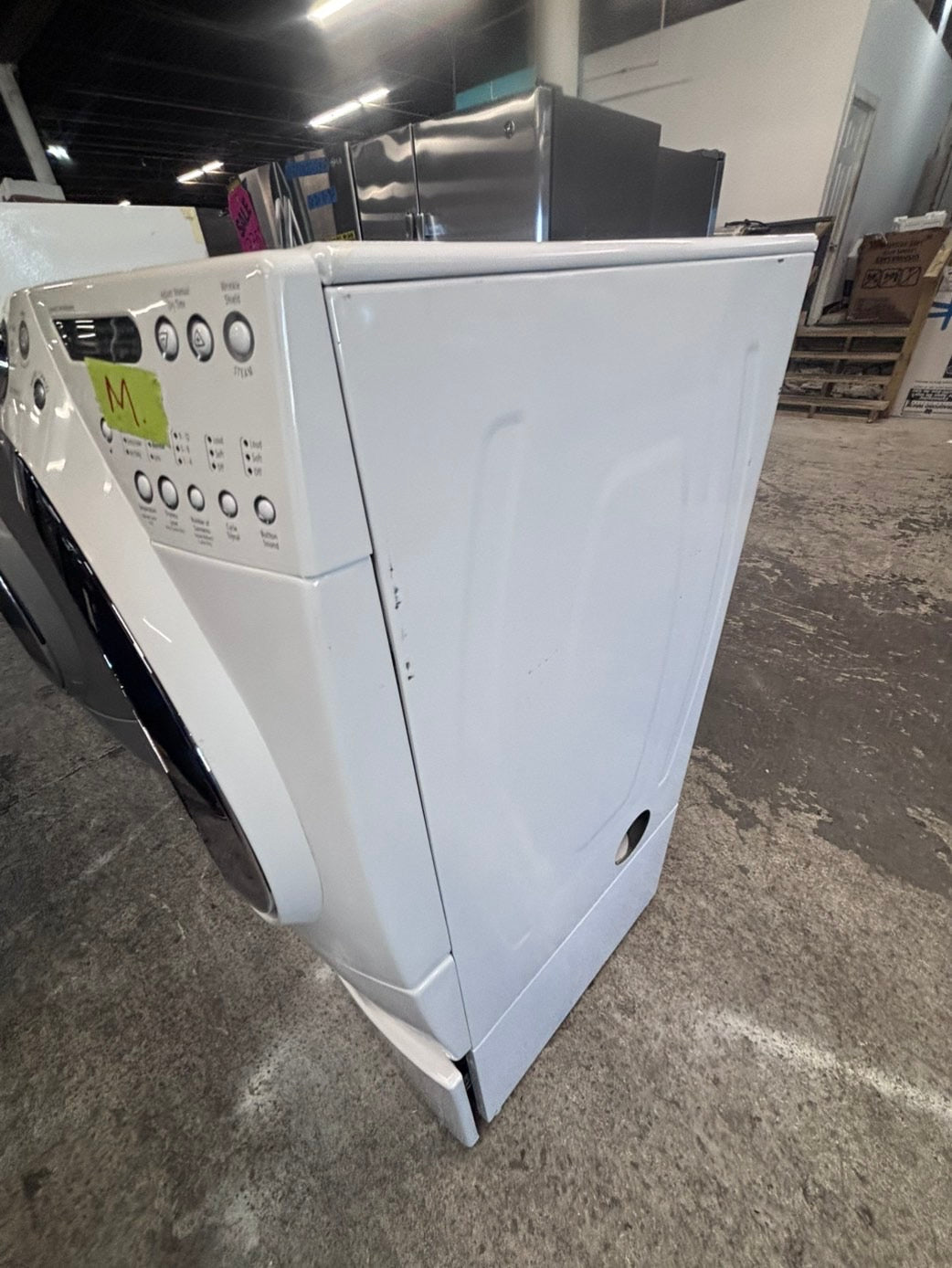 >*july 4th 🇺🇸🔥whirlpool Dryer electric 220v in white front load w/pedestal extra storage  drum large capacity 27" refurbished #EDPL15B