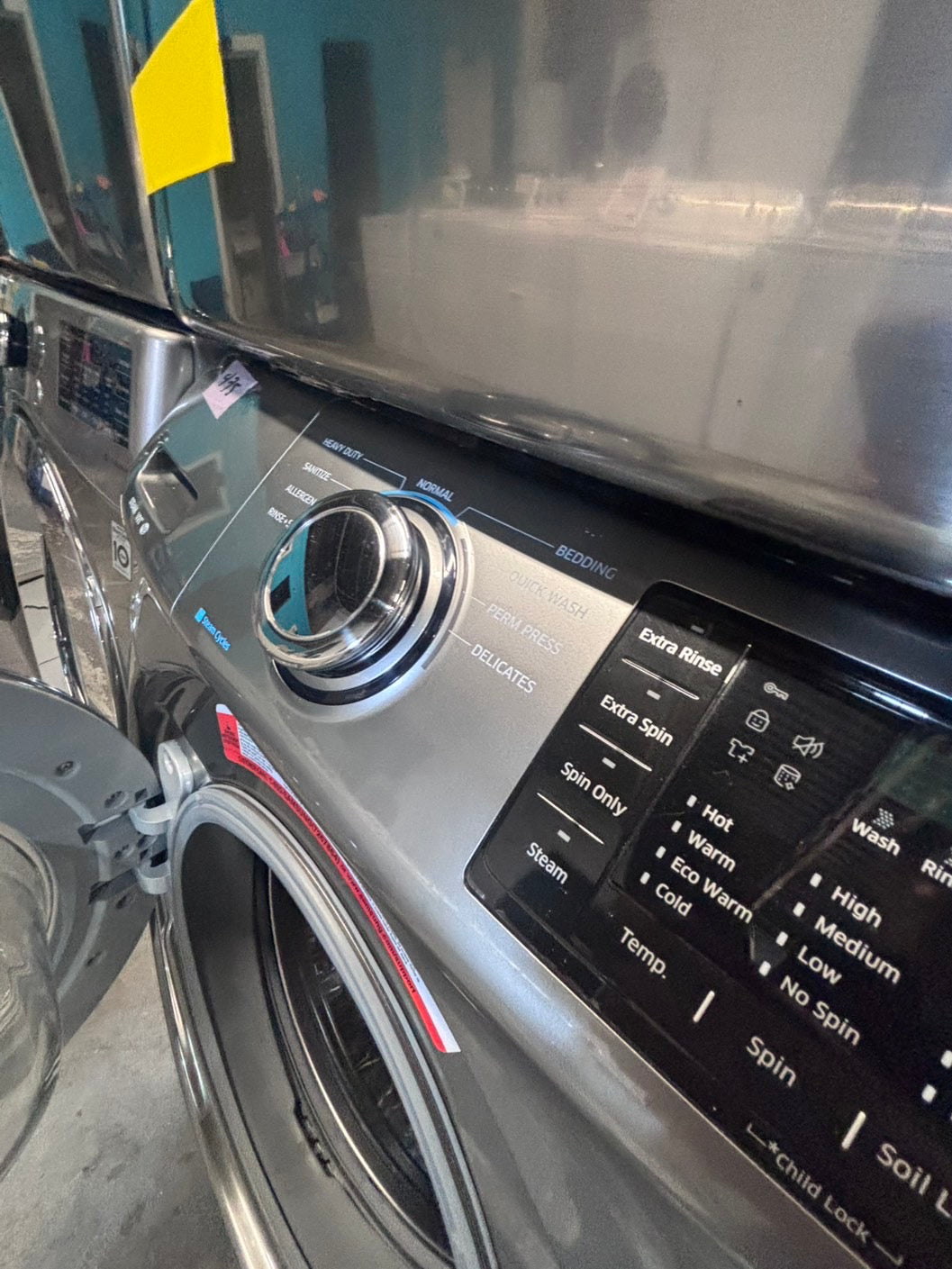 >*Samsung gray washer 4.5cu. ft. Large capacity, & electric dryer set in great condition 27” stackable or side by side  used-refurbished  #SFL23TB