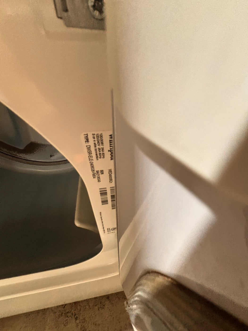 >*whirlpool side x side large capacity electric 220v dryer  in white 27” Refurbished #ED85S1B