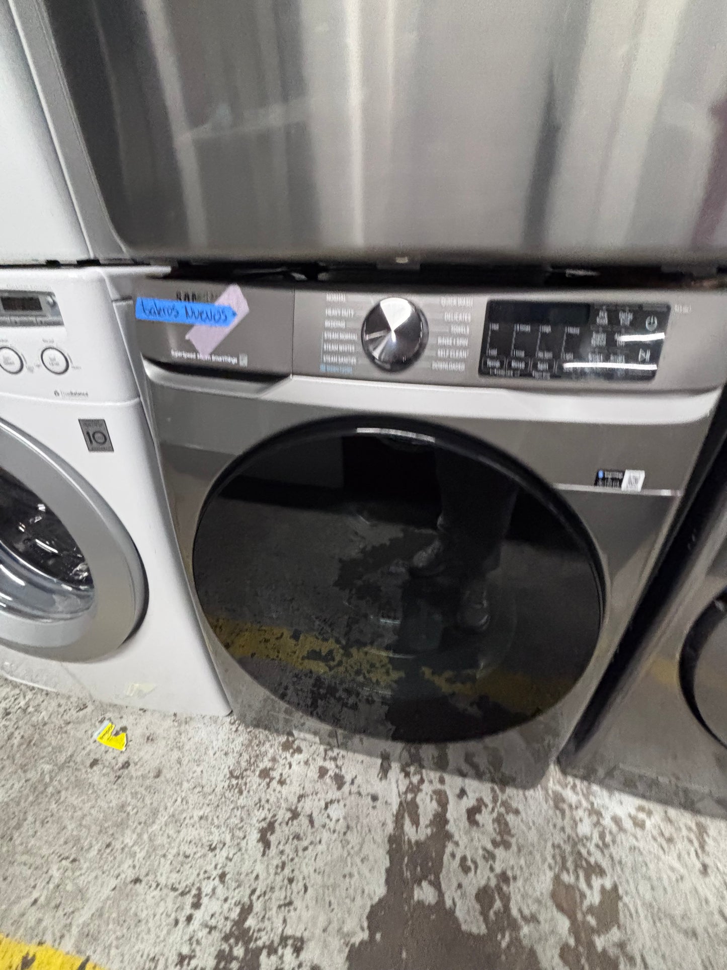 >>Samsung gray  washer 4.5cu. ft. Large capacity, in great condition 27” stackable or side by side  used-refurbished  #FWTR46B