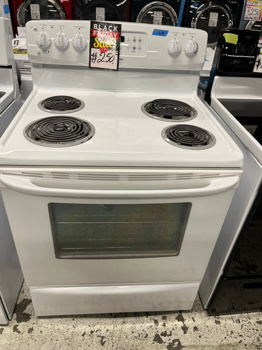 🔥Black Friday sale‼️ Kenmore electric coil range 220v 4 burner bake broil hi/low white   30" #EL56BAB