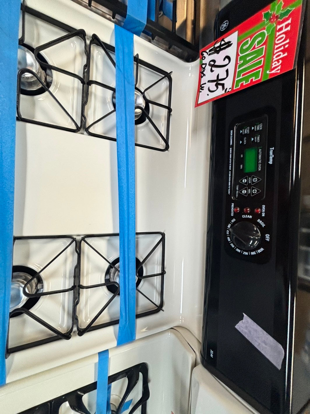 *🎄Holidays Sale 🎁 GE range 4 burner bake broil in off white & black  used-Refurbished 30” #GR88F3L