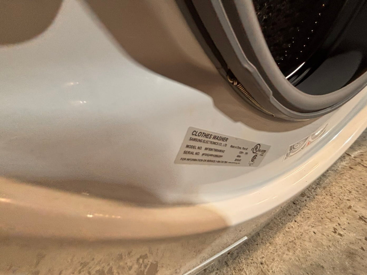 }} Samsung add-wash washer large capacity& electric dryer steam set front load stackable or side by side white  27” in used-Refurbished working 💯 with warranty  #SFH375ET