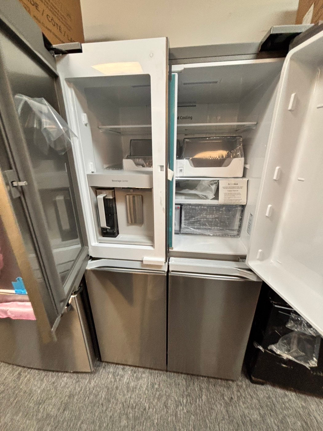 >New open box 📦 samsung 4-doors Counter Depth French Door Refrigerator 22cu.ft in Stainless Steel  #RFSGG1B 36” in