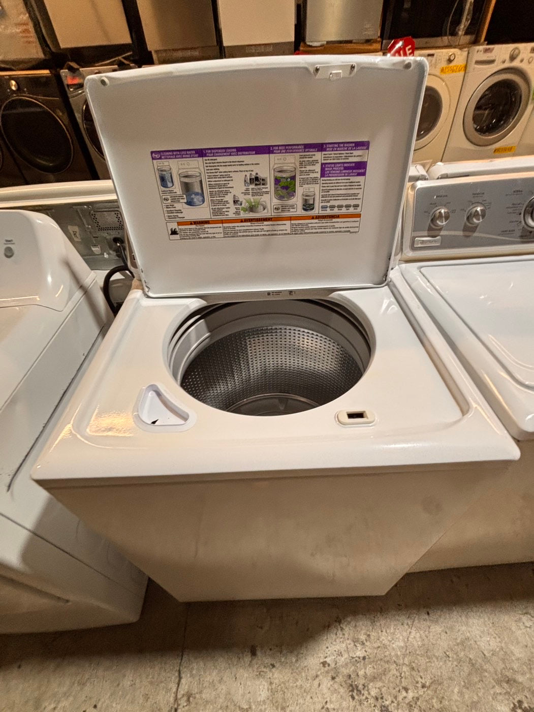 >*sale🎈maytag heavy duty Top load washing machine w out agitator 27" in good condition,used-Refurbished #TWMAW6B