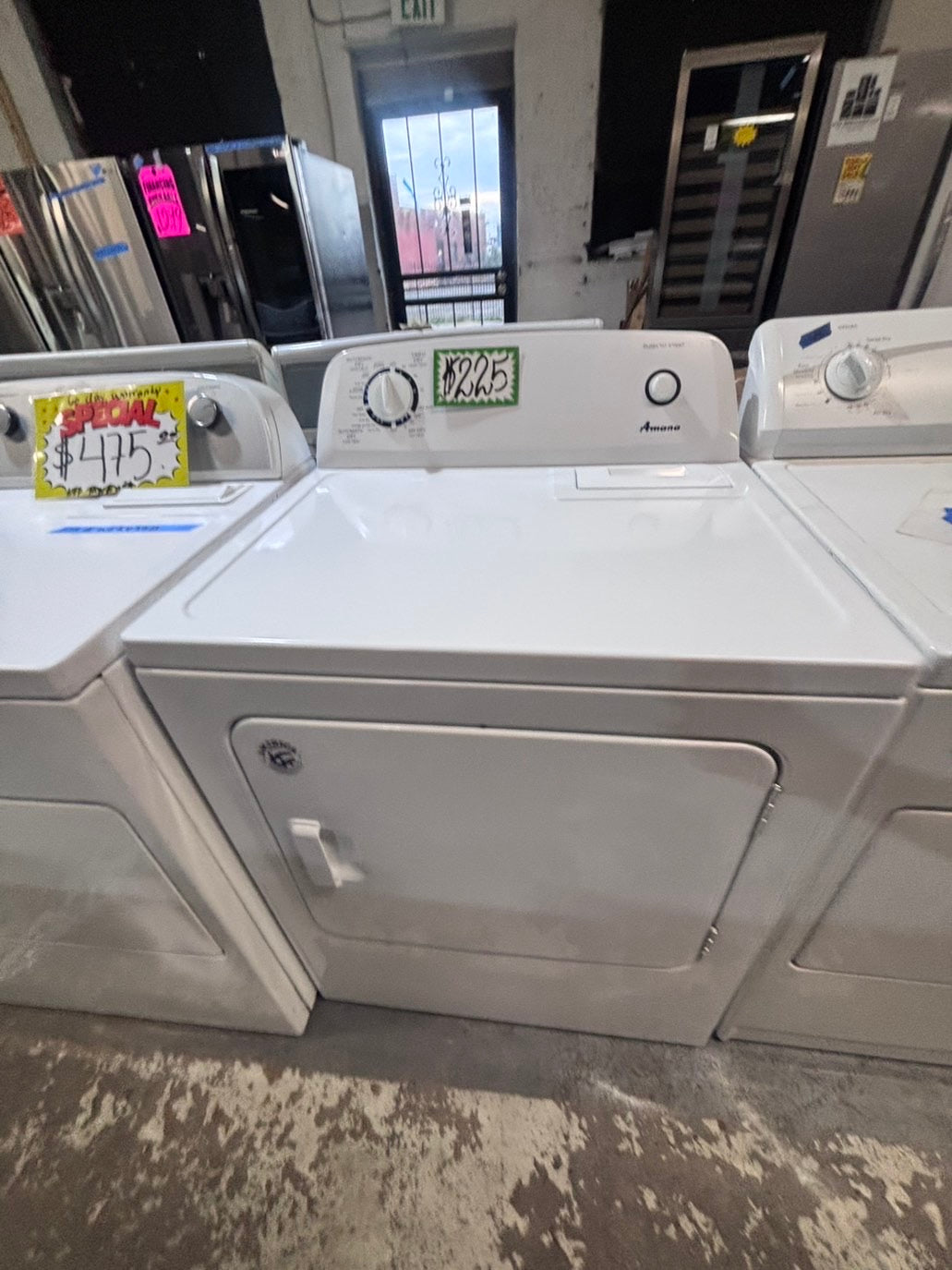 >Amana 29” large capacity electric dryer 220v side by side used-refurbished #AEYA74B