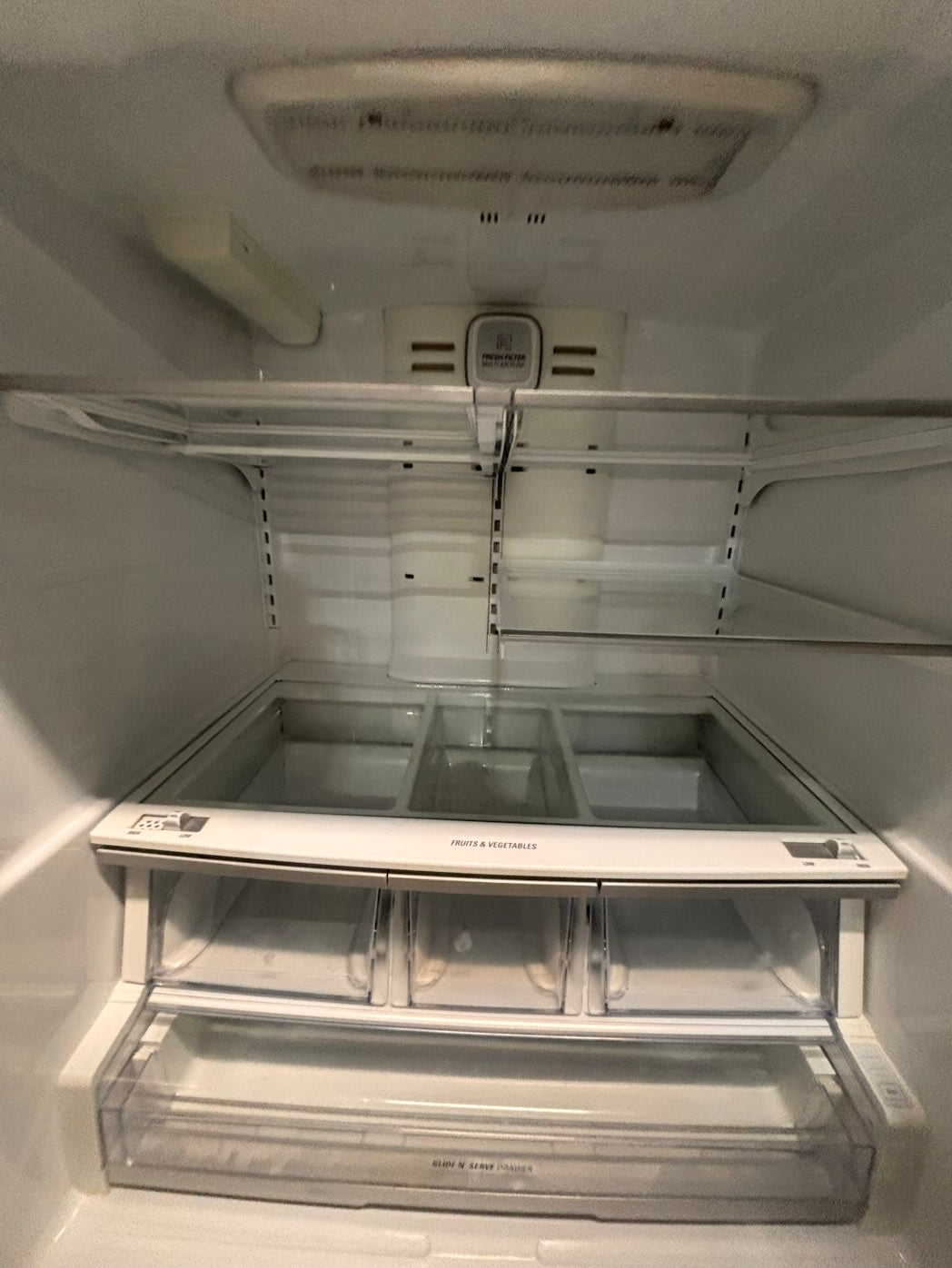 }LG used-Refurbished LG 36”w x69h x 30” depth refrigerator stainless steel w/ice & water dispenser  #FDLS3073B