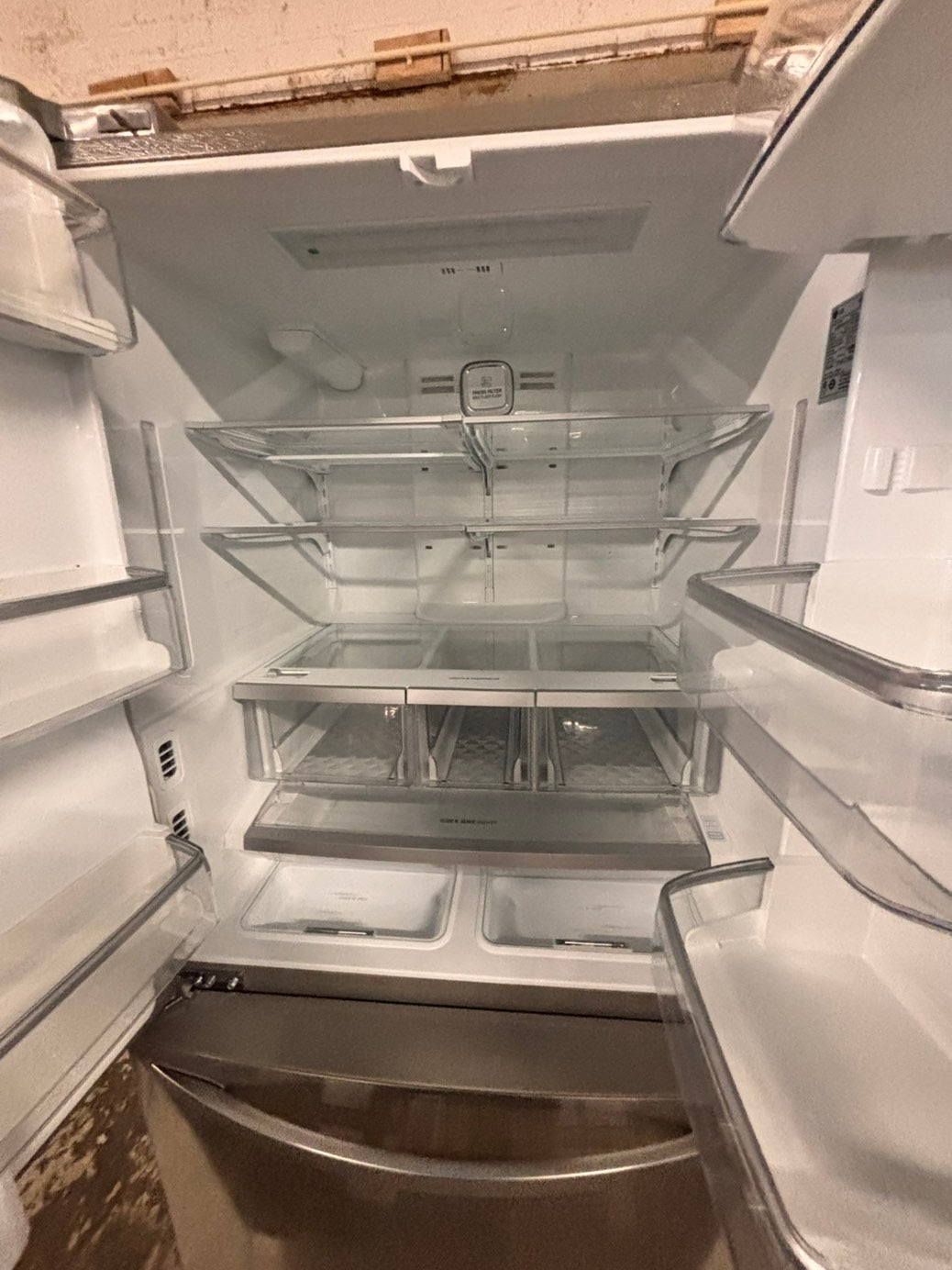 >LG  French door Refrigerator full size  stainless steel w/ ice water dispenser great condition 36" used-refurbished #KVT33ZB