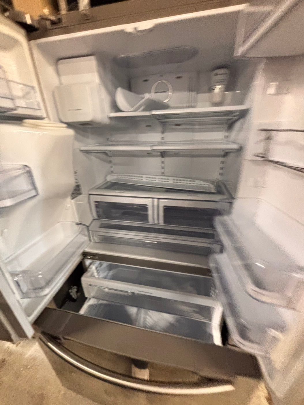 >Special 🎈4pc. Samsung Combo used refurbished -counter depth french door refrigerator Samsung 36” w/ice maker & water dispenser gas range  five burners ,new open box over the range microwave & new open   dishwasher.  #RFZ324CB