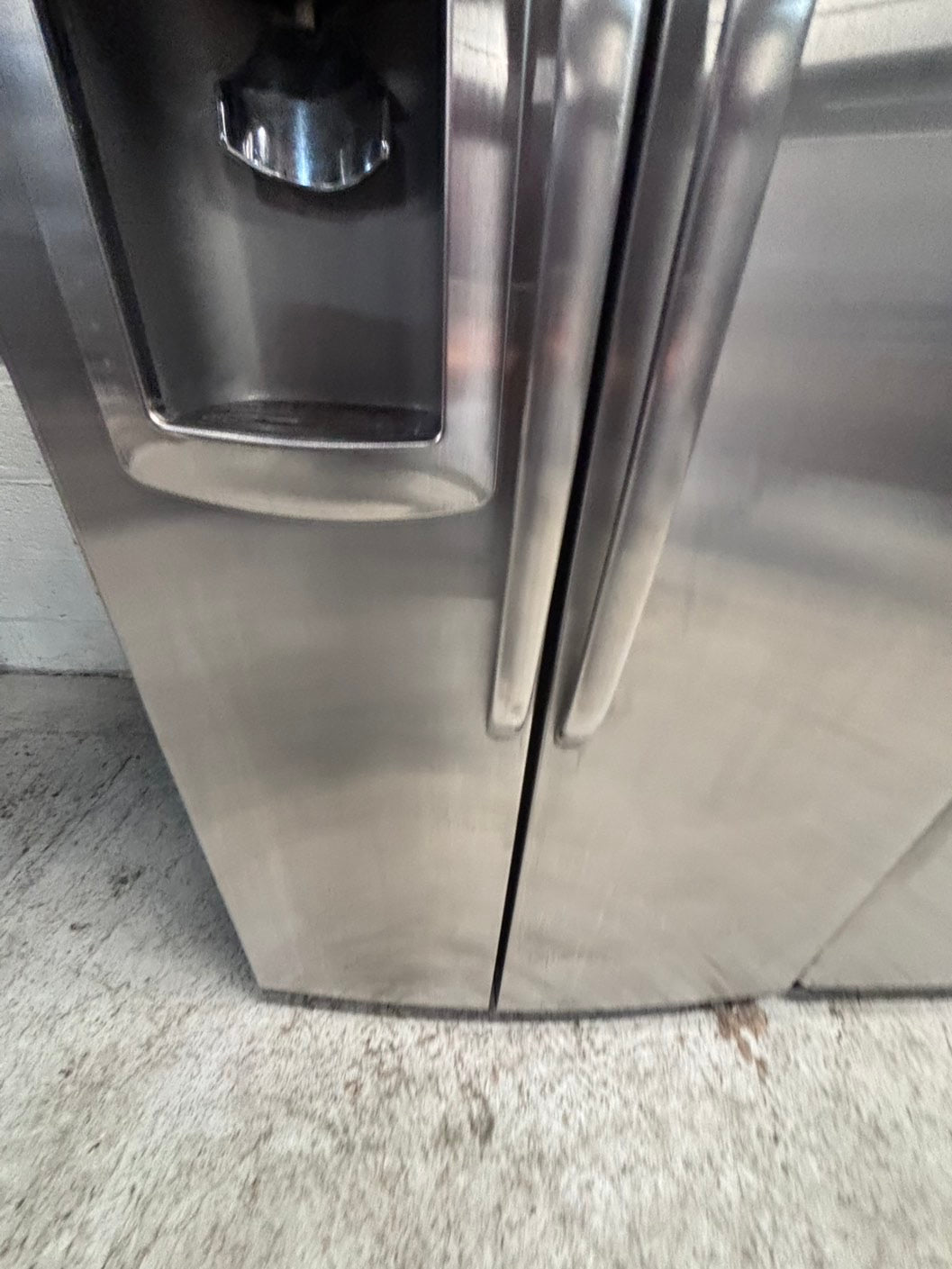 >*36” x 69h GE side by side Refrigerator and freezer stainless steel w/ice water dispenser 36” #SBS36ZB