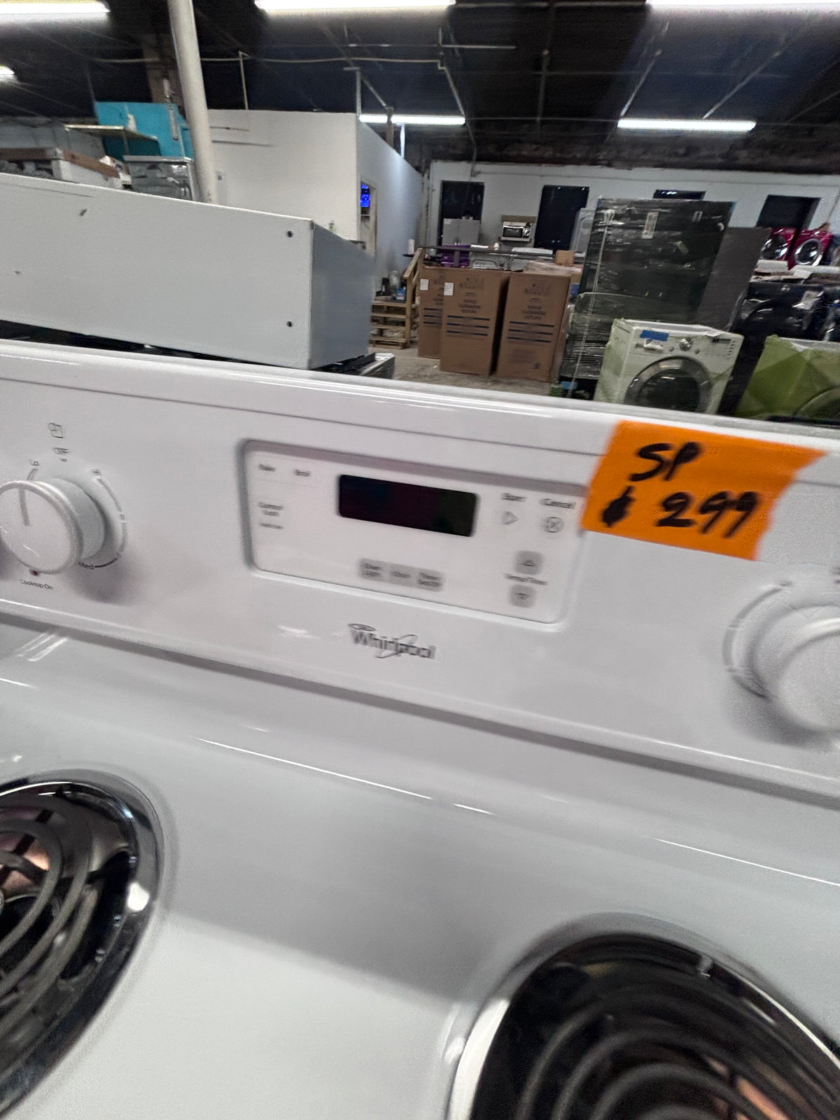 } Whirlpool electric coil top range coil 220v bake /Broil 4 burner used-Refurbished working 💯 with warranty! 30" #EGWW12B