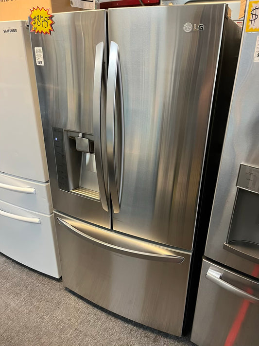 Used | Refurbished LG french door refrigerator stainless steel w/ice water dispenser 36" #RF504DL