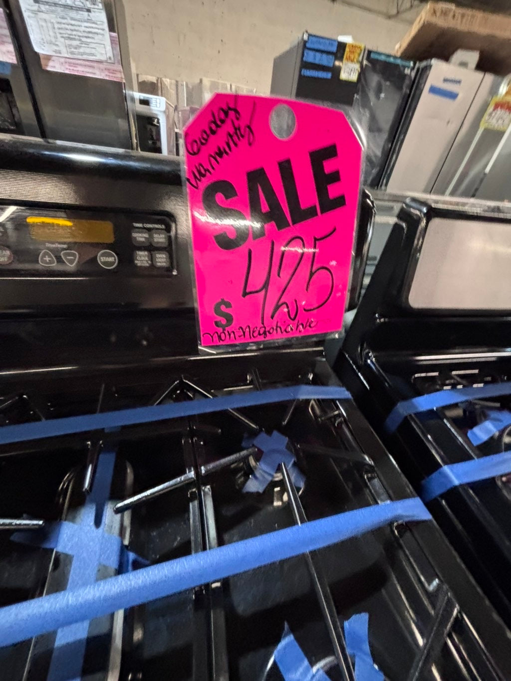 >*Sale🔥GE Gas range 5 burner convection oven bake ,broil Hi/Lo self clean in stainless steel used-Refurbished 30” #GSZQ7BB