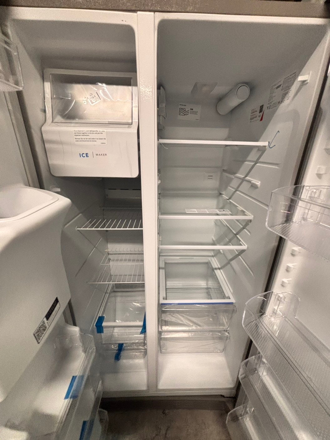 >special 🔥new Open Box 📦 | scratch & dent Frigidaire side x side  refrigerator w/ice water dispenser stainless steel 36" #RF1281B