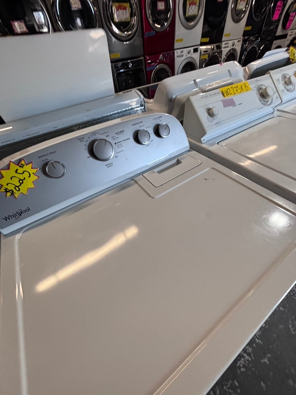 >*whirlpool  29” large capacity electric dryer 220v side by side used-refurbished #WED41B