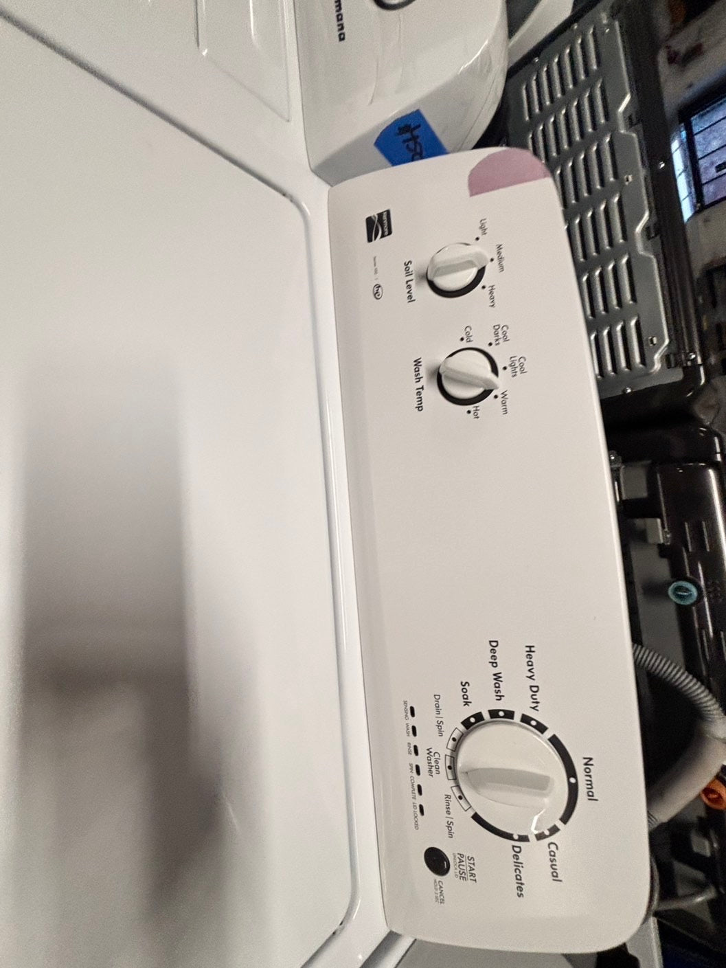 >kenmore Top load washing machine large capacity stainless steel drum w agitator 27" used-Refurbished #WK663B