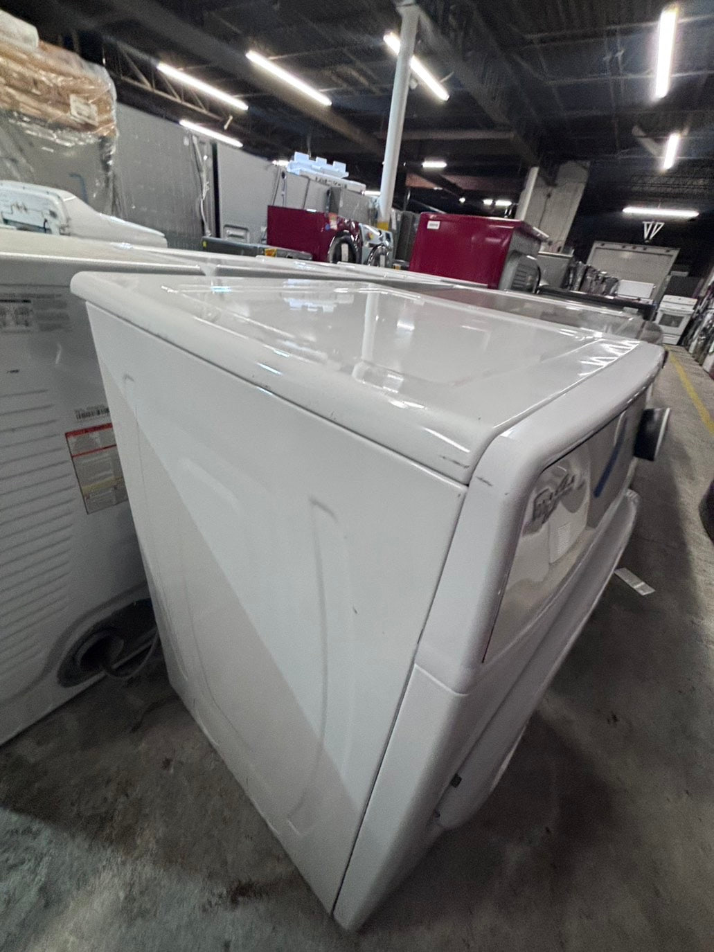 >*whirlpool sensor Dry front load stackable electric 220v dryer in white  color used-refurbished 27" #DWEY16B
