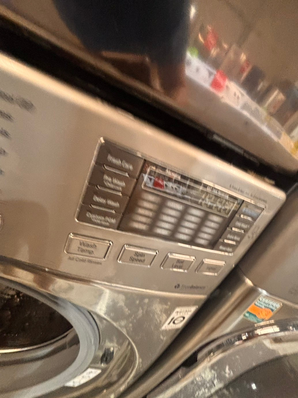>*Used-great conditions refurbished LG steam washer 4.5cu ft & electric steam dryer 7.5 cu ft large capacity set electric 220v front load stackable or side by side - sensor dry He in silver-gray  #WXU6SET