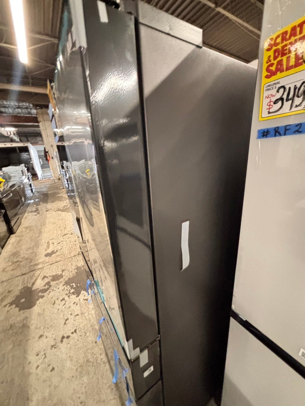 >special🎈New open box 📦 Samsung - Bespoke 23 cu. ft. Counter Depth 4-Door French Door Refrigerator with AI Family Hub+ - Charcoal Glass  & Black/Charcoal #RRSAG41B