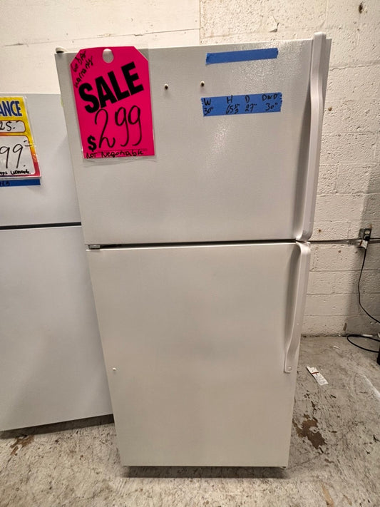 >sale🎈whirlpool  30”18cu.ft -top freezer refrigerator white color   -used refurbished 30” #TFP2RB