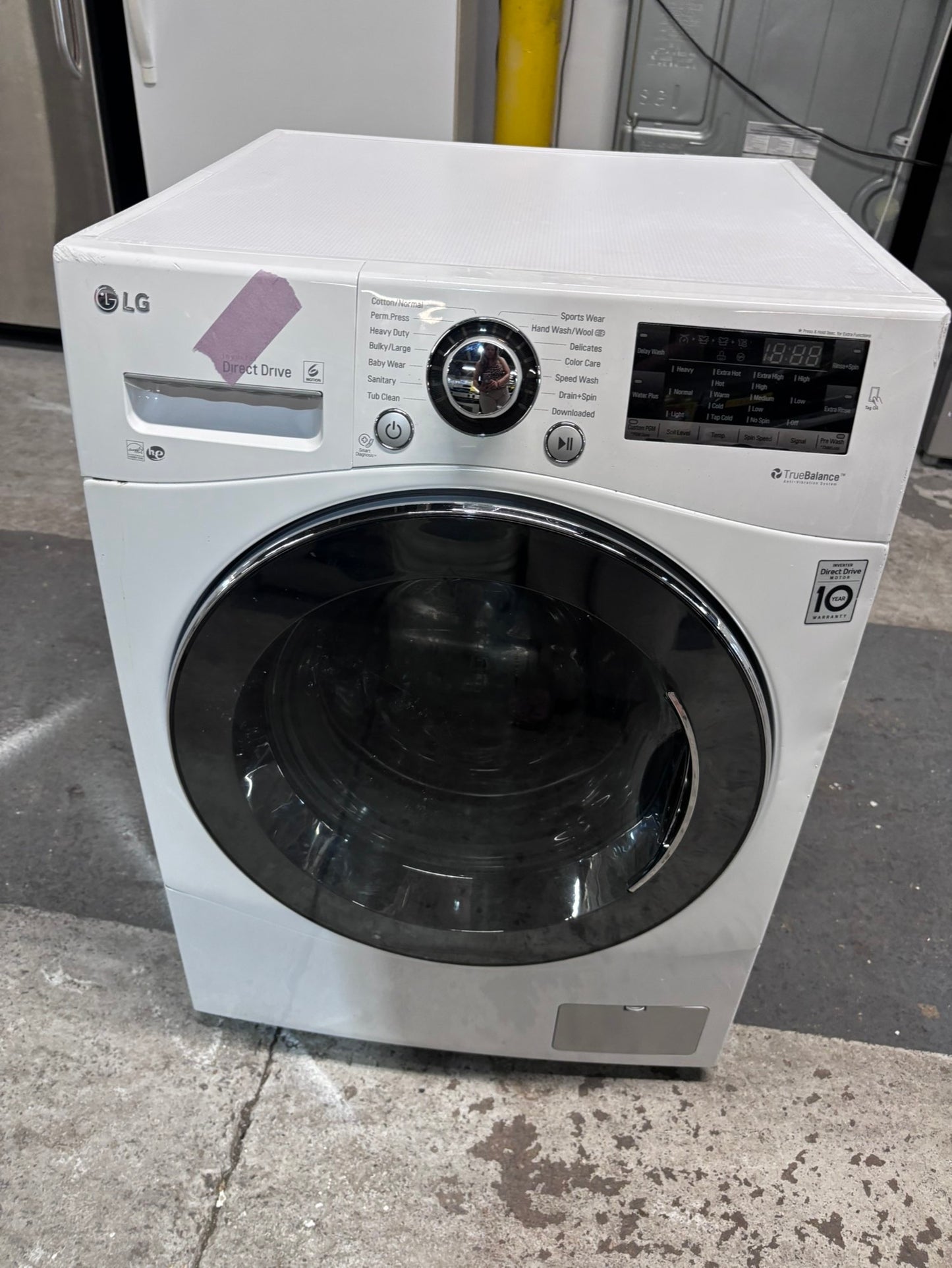 >*sale🔥🎈LG HE washer 4.5cu.ft white color stainless steel drum large capacity used-refurbished #WFTT17B