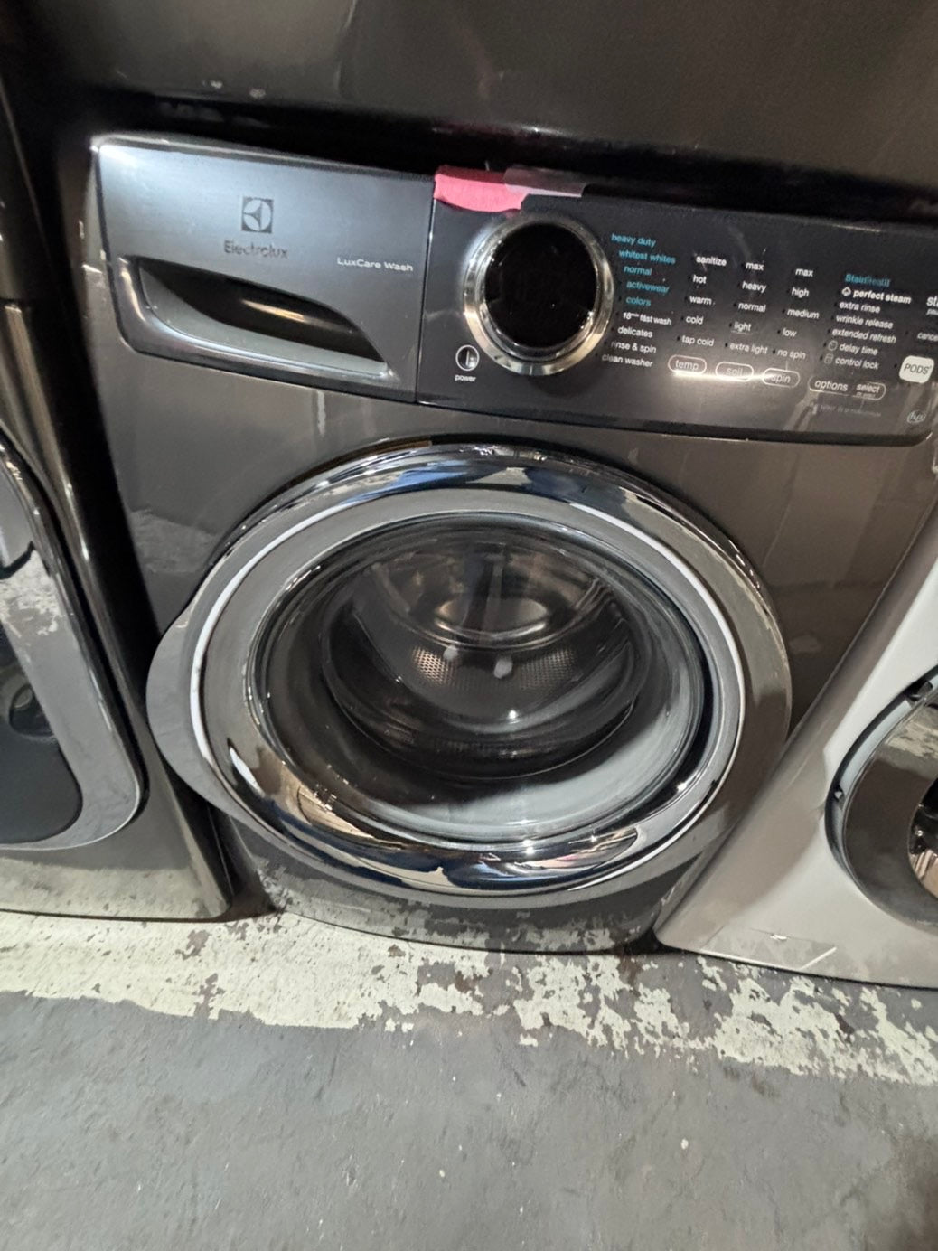 >* special 🔥Electrolux large capacity washer & dryer set electric 220v front load stackable or side by side - sensor dry in gray  #ELR9SET